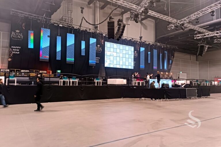 Palco para zona VIP em passagem de ano no Pavilhão Carlos Lopes - Lisboa